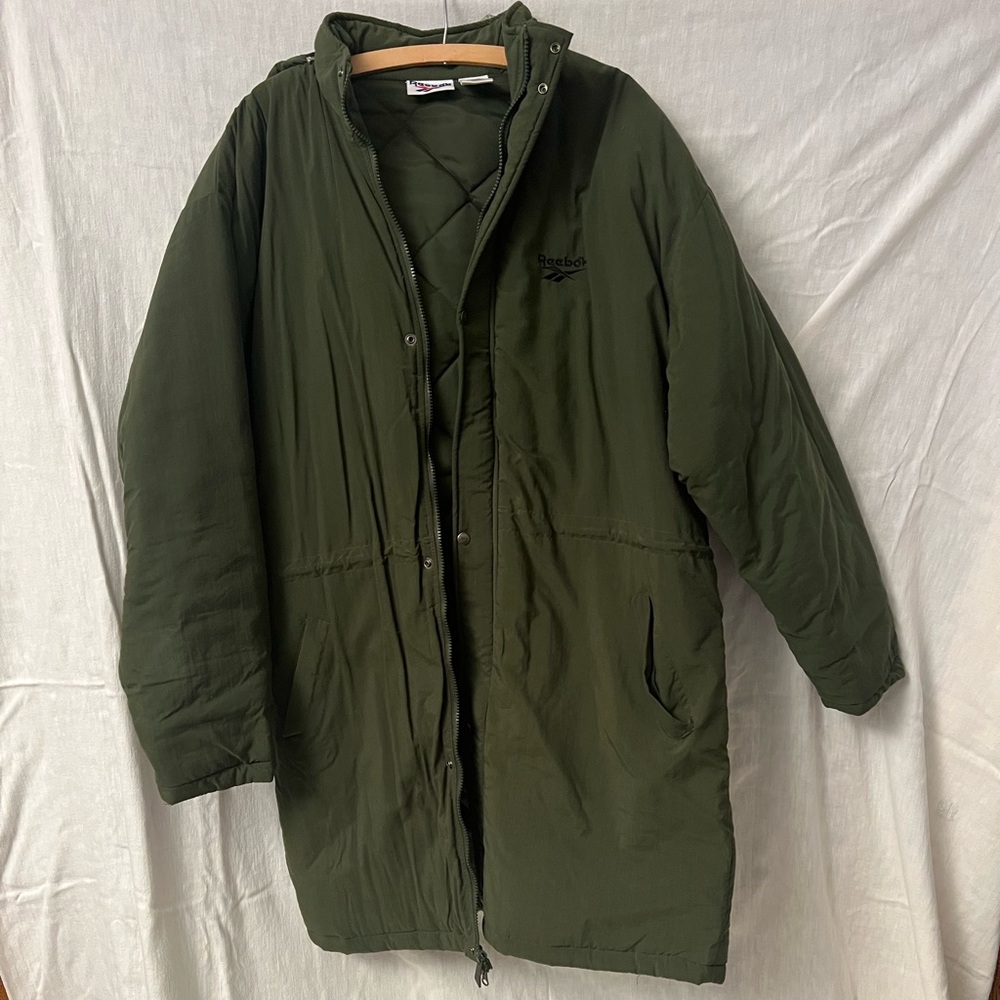 Reebok Men's Olive Green Puffer Coat - Picture 2 of 5